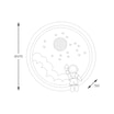 Plafon LED astronauta kolorowy FOCUS - 6
