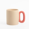 Kubek porcelanowy, różowy, 360 ml - 1