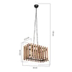 Lampa drewniana wisząca brązowa AHLAT - 4