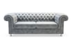 Sofa 3-osobowa jasnoszara CHESTER - 1