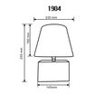 Lampa stołowa bambusowa abażur biały 25,5 cm - 2