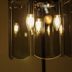 Lampa podłogowa dymione szkło czarna NIRA - 6