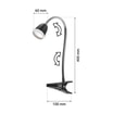 Lampa biurkowa LED z klipsem czarna ORO LARUS - 2