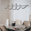 Lampa wisząca LED listwa ze wstęgą czarna ESERO - 2