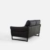 Sofa 2 osobowa skórzana czarna MILANO - 4