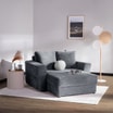Fotel loveseat szary NOEMI - 2