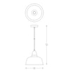 Lampa wisząca biało-złota MENSA - 3