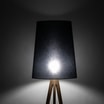 Lampa podłogowa czarny abażur WALZ - 2