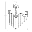 Żyrandol świecznikowy retro złoty CHATEAU 100 cm - 6