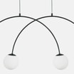 Lampa wisząca 4 kule czarna NOVA - 2