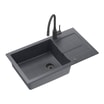 Komplet zlewozmywak QUADRON czarny BOLD XL 1K/Z/O 78x45 cm z baterią - 1