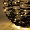 Dekoracja LED czarna kula 25 cm - 3