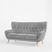 Sofa uszak 3-osobowa jasnoszara KELSO - 2