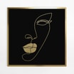 Obraz w złotej ramie GOLD FACE 50x50 cm - 1