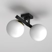 Lampa sufitowa 2 klosze kule czarno-złota IDRIS II - 1