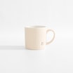 Kubek porcelanowy, ryflowany, beżowy, 370 ml - 1