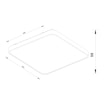 Plafon LED kwadratowy srebrny SIERRA 40 cm - 3