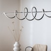 Lampa wisząca LED listwa ze wstęgą czarna ESERO - 4