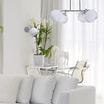 Lampa sufitowa 5 kloszy srebrna AJE-IRMA - 3