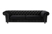 Sofa 4-osobowa glamour czarna CHESTER - 1