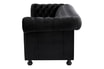 Sofa glamour rozkładana czarna CHESTER - 4