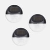 Zestaw 3 lampek solarnych LED czarnych IP44 - 1