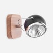 Kinkiet regulowany dąb olejowany czarny BALL WOOD - 1