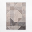 Dywan geometryczny KERY, beżowo-szary, 120x170 cm - 1
