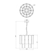 Lampa wisząca dymione szkło czarna NIRA 43 cm - 5