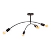 Lampa sufitowa loftowa czarna KORTE 4 - 1