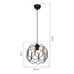 Lampa wisząca geometryczna czarna EBON - 6