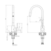Komplet zlewozmywak QUADRON czarny MAX 77x44 cm z akcesoriami - 6