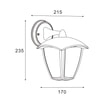 Kinkiet zewnętrzny LANTERN ip44 czarny - 2
