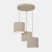 Lampa wisząca z 3 kloszami ARDEN III beżowa - zdjęcie 1