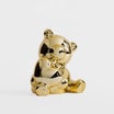 Figurka dekoracyjna złoty miś 12,8 cm - 1