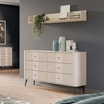 Komoda z 6 szufladami ryflowana VIGO kaszmir - 2