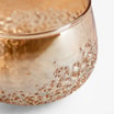 Świecznik glamour, szklany, bursztynowy, 8 cm - 3