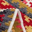 Dywan geometryczny EVIUM czerwony, 80x150 cm - 2