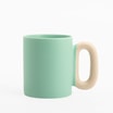 Kubek porcelanowy, zielony, 360 ml - 1