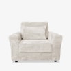 Fotel sztruksowy kremowy NOEMI - 2