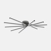 Lampa sufitowa LED czarna LUNARA z pilotem - 1