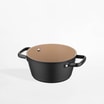 Garnek aluminiowy z pokrywką CARINA BLACK 2,2 l - 2