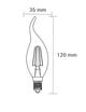 Żarówka LED E14 4W barwa ciepła ORO-E14-C35-FL-CLARO-FLAMI-4W - 3