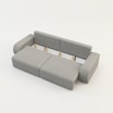 Sofa rozkładana 4-osobowa CAPPA jasnoszara - 4