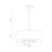 Lampa wisząca abażur biało-złota ABBANO - 5