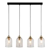 Lampa wisząca listwa 4 klosze transparent SATIPO 4 - 4