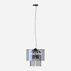 Lampa wisząca dymione szkło czarna NIRA 43 cm - 3