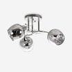 Lampa sufitowa 3 klosze chrom fi 44 cm - 1