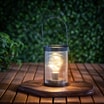 Lampa dekoracyjna z uchwytem LED czarna 10,5x15,8 cm - 2