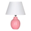 Lampa stołowa z abażurem różowo-biała 35,5 cm - 1